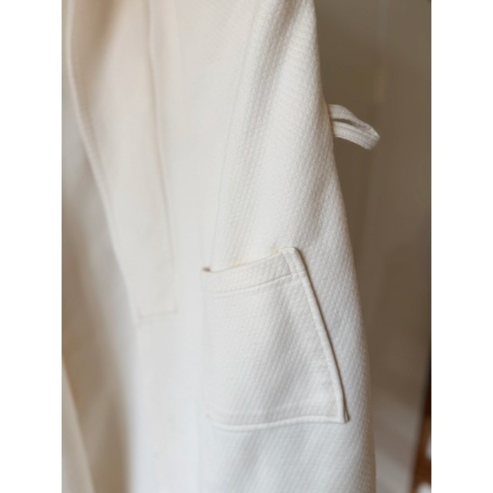 PACT Organic Cotton Longline Bathrobe Ivory | GOTS Certified - Picture 6 of 10